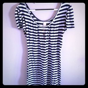 Baby blue striped blouse